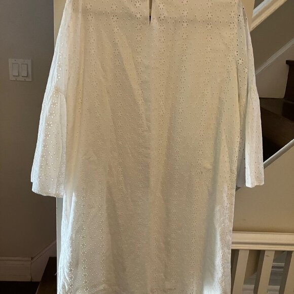 White Eyelet Summer Dress - Picture 4 of 12